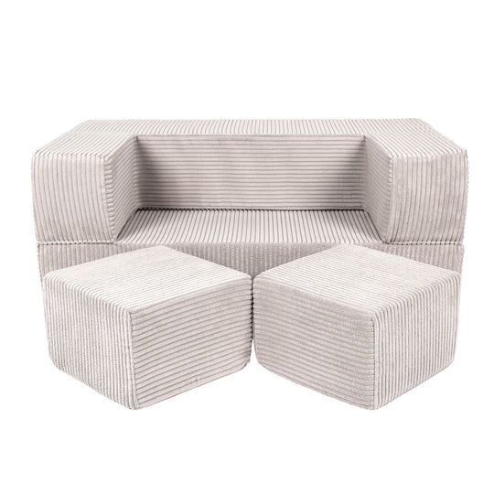 Esthetische Cube Kinder Speel Sofa Ecru