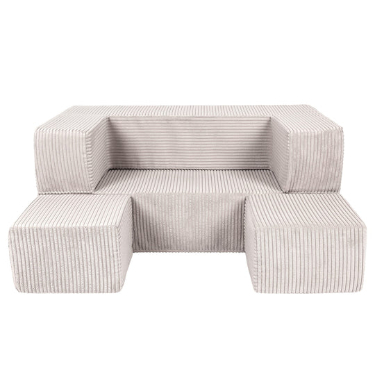 Esthetische Cube Kinder Speel Sofa Ecru