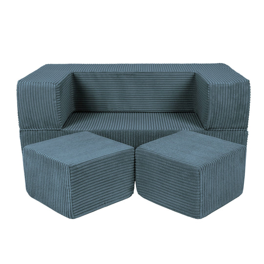 Esthetische Cube Kinder Speel Sofa Turquoise