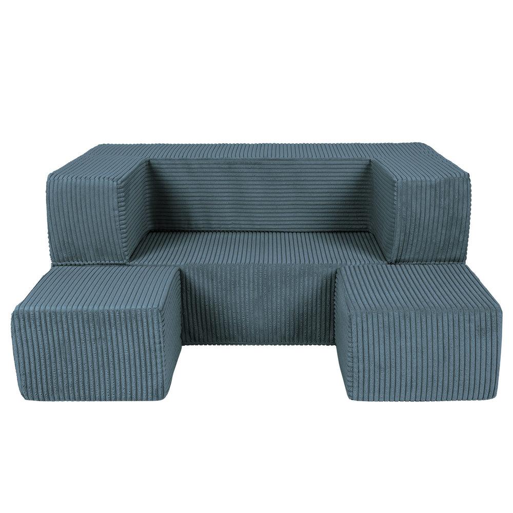 Esthetische Cube Kinder Speel Sofa Turquoise