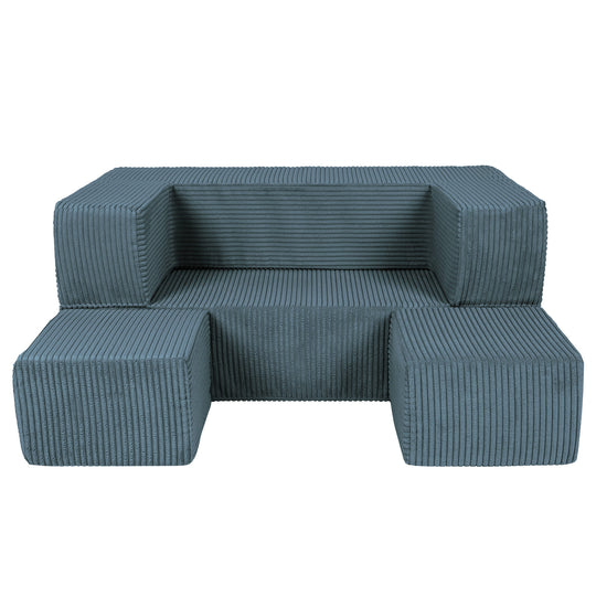 Esthetische Cube Kinder Speel Sofa Turquoise