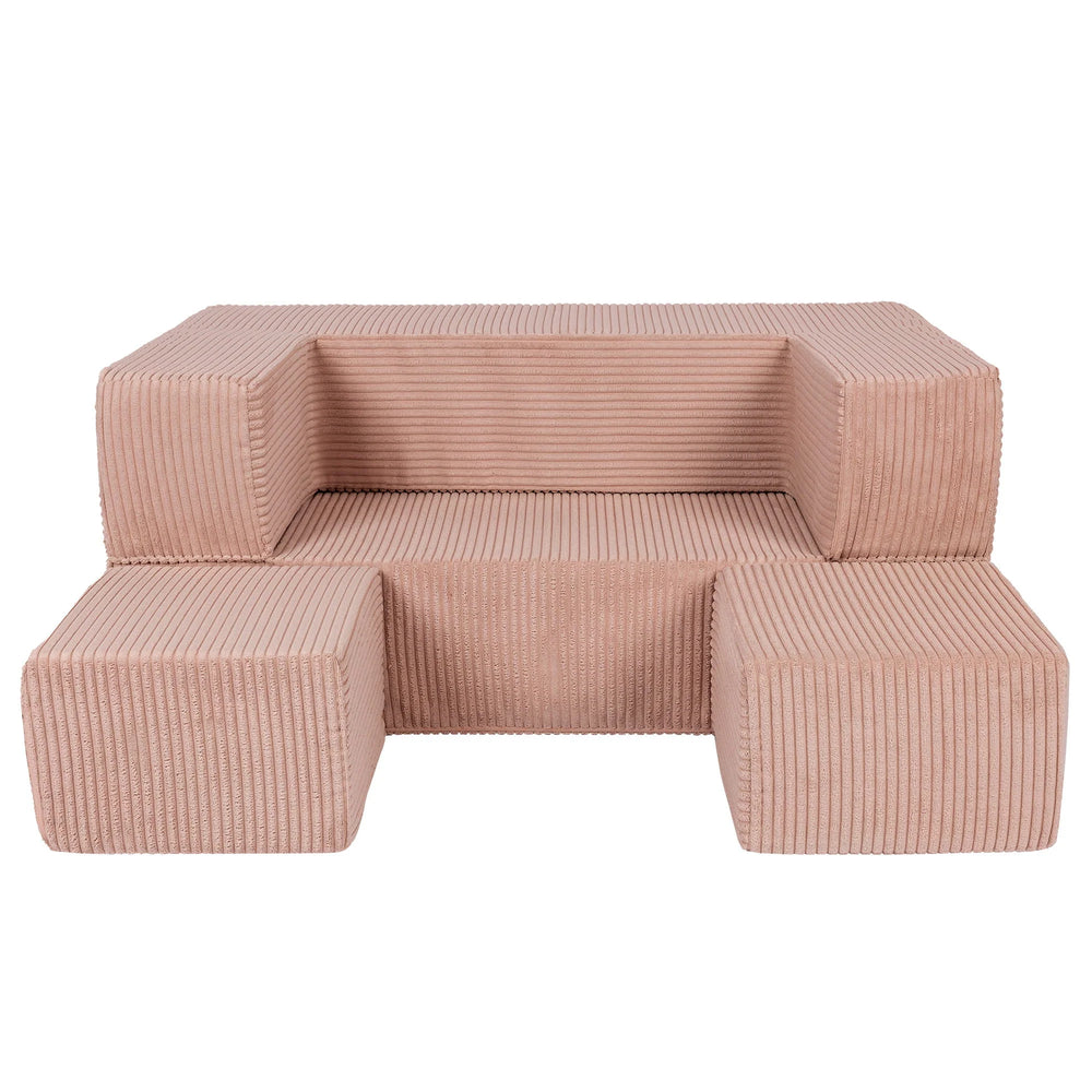 Esthetische Cube Kinder Speel Sofa Roze
