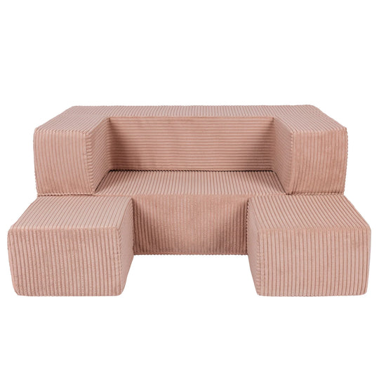 Esthetische Cube Kinder Speel Sofa Roze