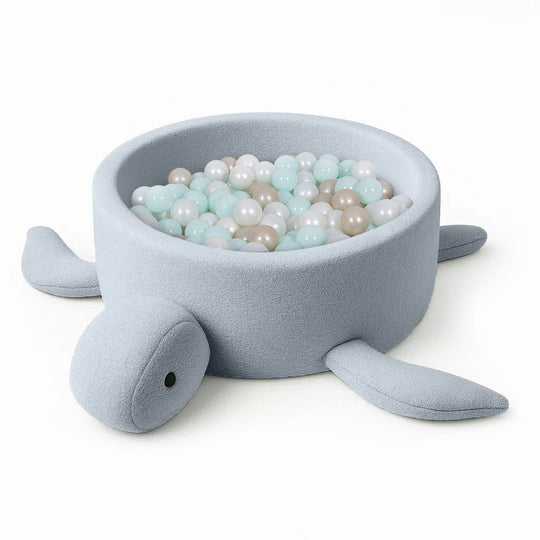 Boucle Turtle Ball Pit for Children - Dusty Ice Blue