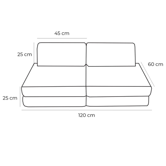 Pocket Sofa Basic Slimcord Ecru