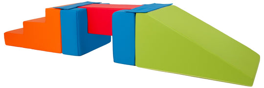 Soft play set 5 blocks Footbridge with Slide