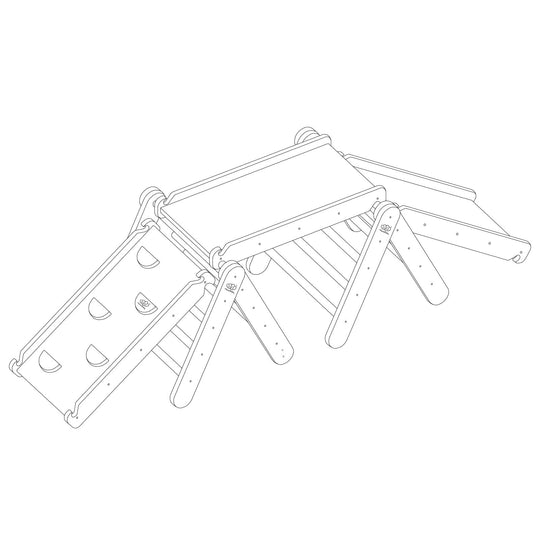 Climbing Triangle With Slide And Climbing Frame