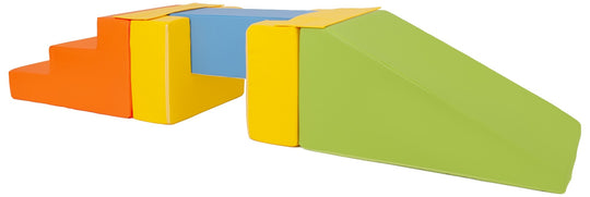 Soft play set 5 blocks Footbridge with Slide