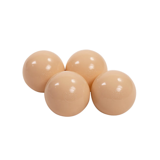 Soft Plastic Balls 7cm for the Ball Pit 50 pcs, Beige