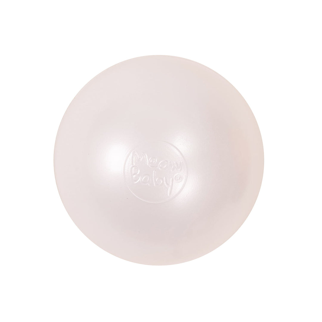 Soft Plastic Balls 7cm for the Ball Pit 50 pcs, White Pearl