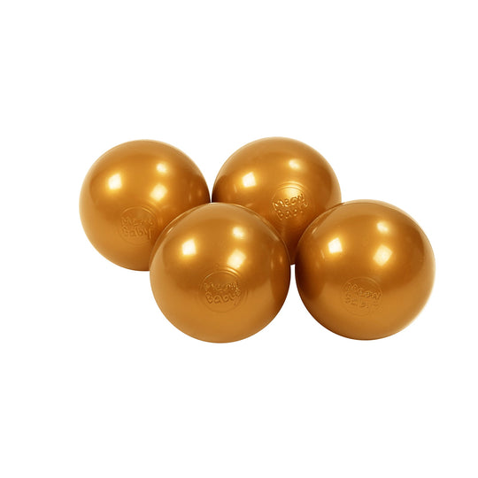 Soft Plastic Balls 7cm for the Ball Pit 50 pcs, Gold