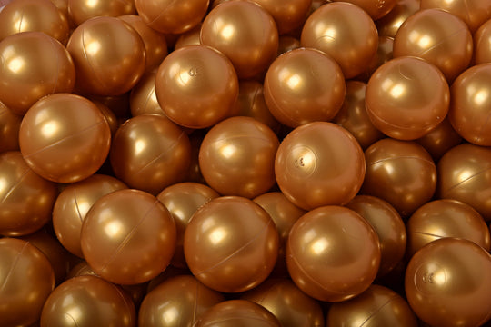 Soft Plastic Balls 7cm for the Ball Pit 50 pcs, Gold