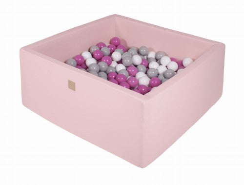 Cotton Light Pink Square Ball Pit