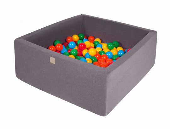 Cotton Gray Square Ball Pit