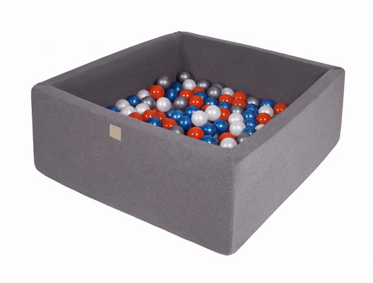 Cotton Gray Square Ball Pit