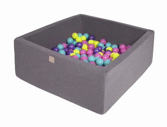 Cotton Gray Square Ball Pit