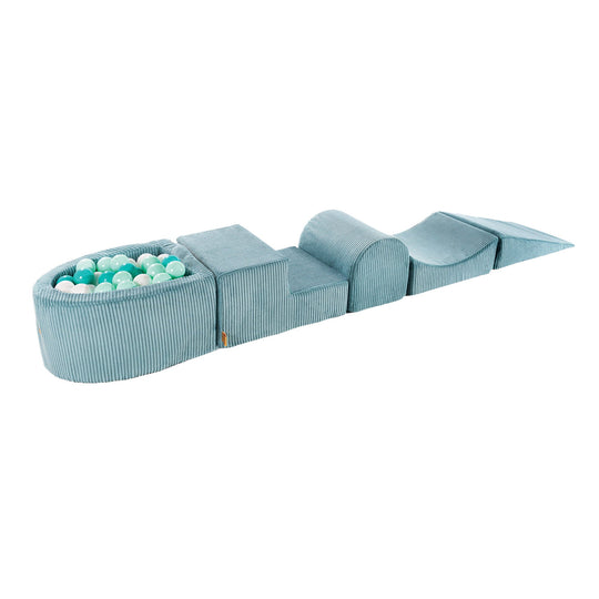 Esthetische Turquoise Foam Speelset met Kleine Ballenbak incl 100 Ballen