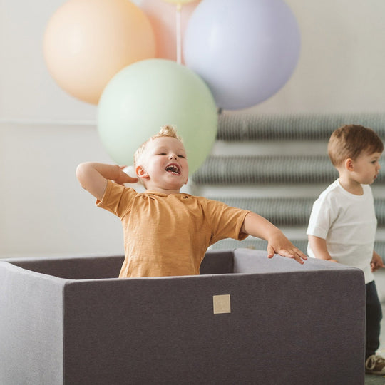 Cotton Gray Square Ball Pit