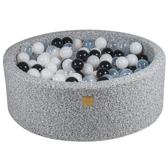 Boucle Marled Gray Round Ball Pit