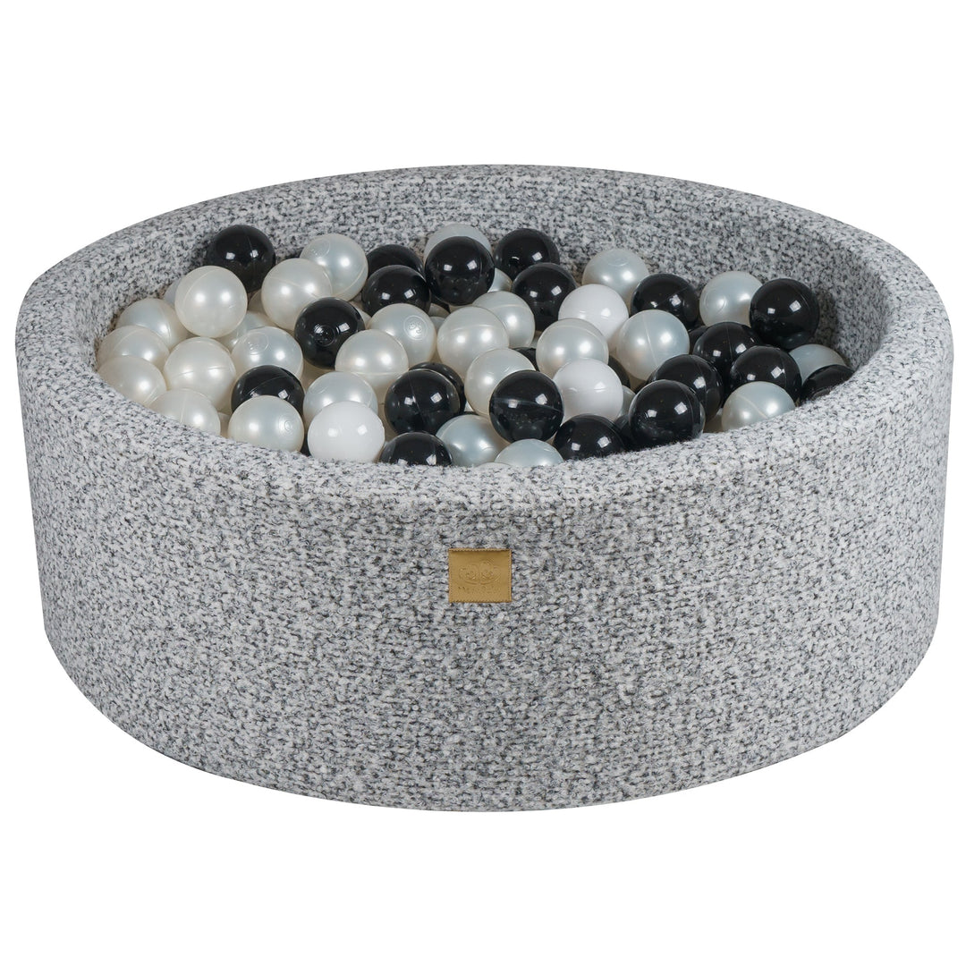 Boucle Marled Gray Round Ball Pit