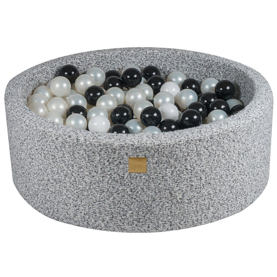 Boucle Marled Gray Round Ball Pit