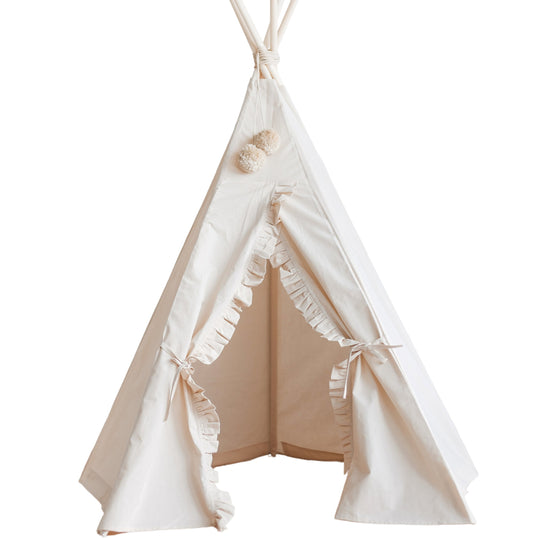 Teepee Tent for Kids With Ruffled Trim