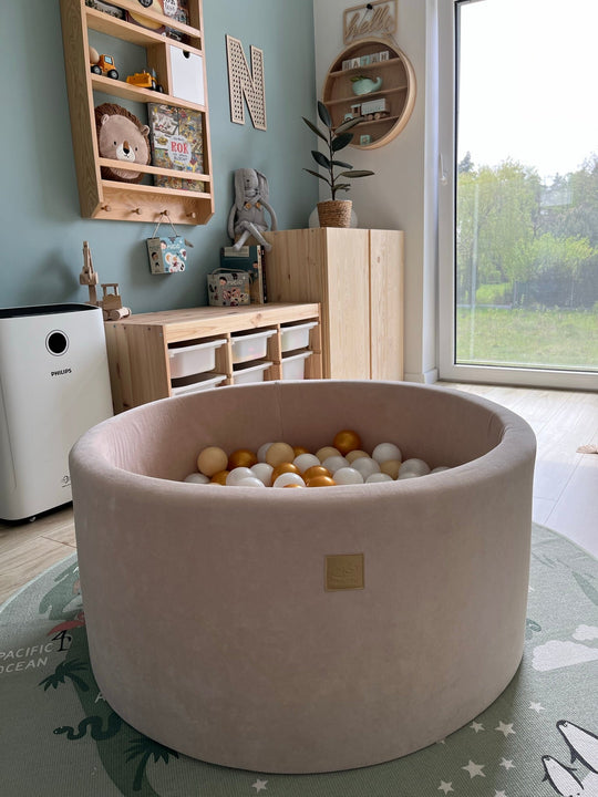 Velvet Ecru Ball Pit