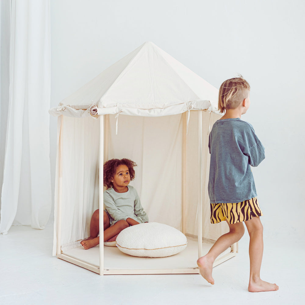 Indoor Playhouse Tent in Pavilion Shape with Floormat