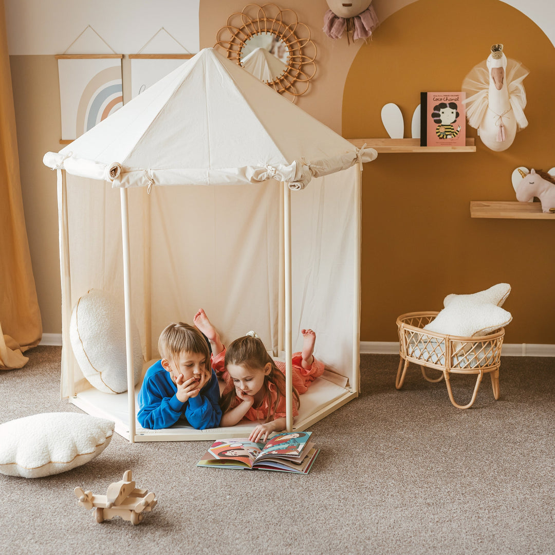 Indoor Playhouse Tent in Pavilion Shape with Floormat