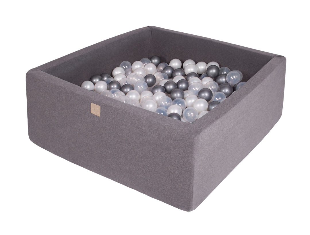Cotton Gray Square Ball Pit