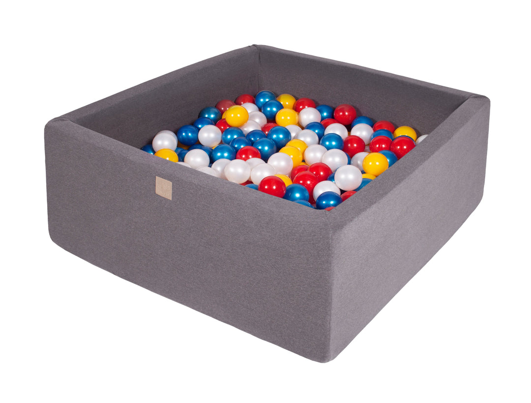 Cotton Gray Square Ball Pit
