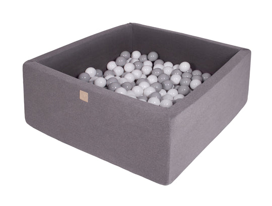 Cotton Gray Square Ball Pit