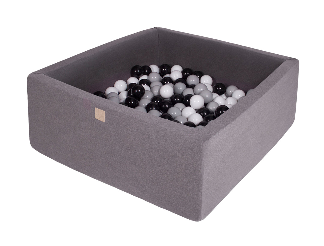 Cotton Gray Square Ball Pit