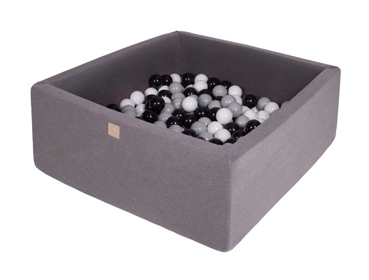 Cotton Gray Square Ball Pit