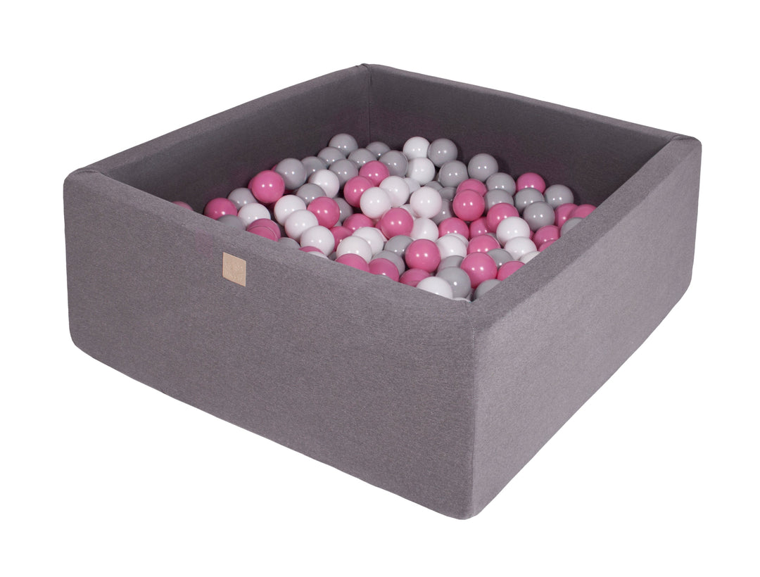Cotton Gray Square Ball Pit