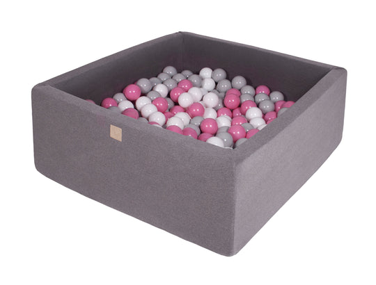 Cotton Gray Square Ball Pit