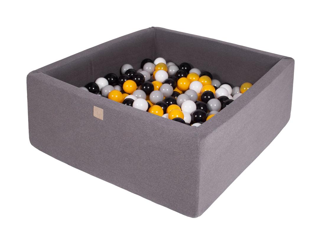 Cotton Gray Square Ball Pit
