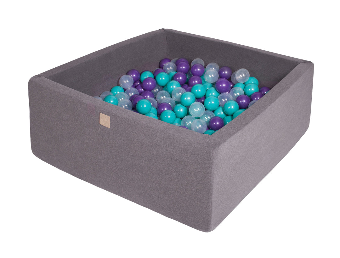 Cotton Gray Square Ball Pit