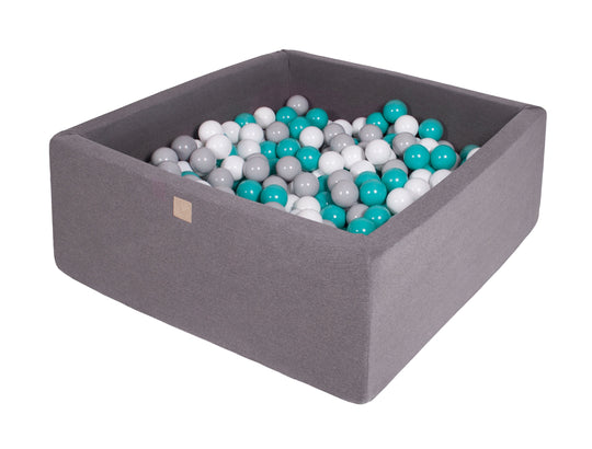 Cotton Gray Square Ball Pit