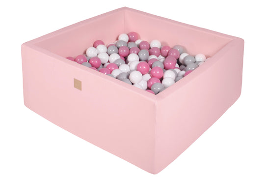 Cotton Light Pink Square Ball Pit