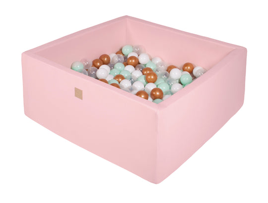 Cotton Light Pink Square Ball Pit