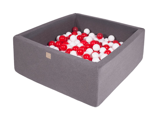 Cotton Gray Square Ball Pit