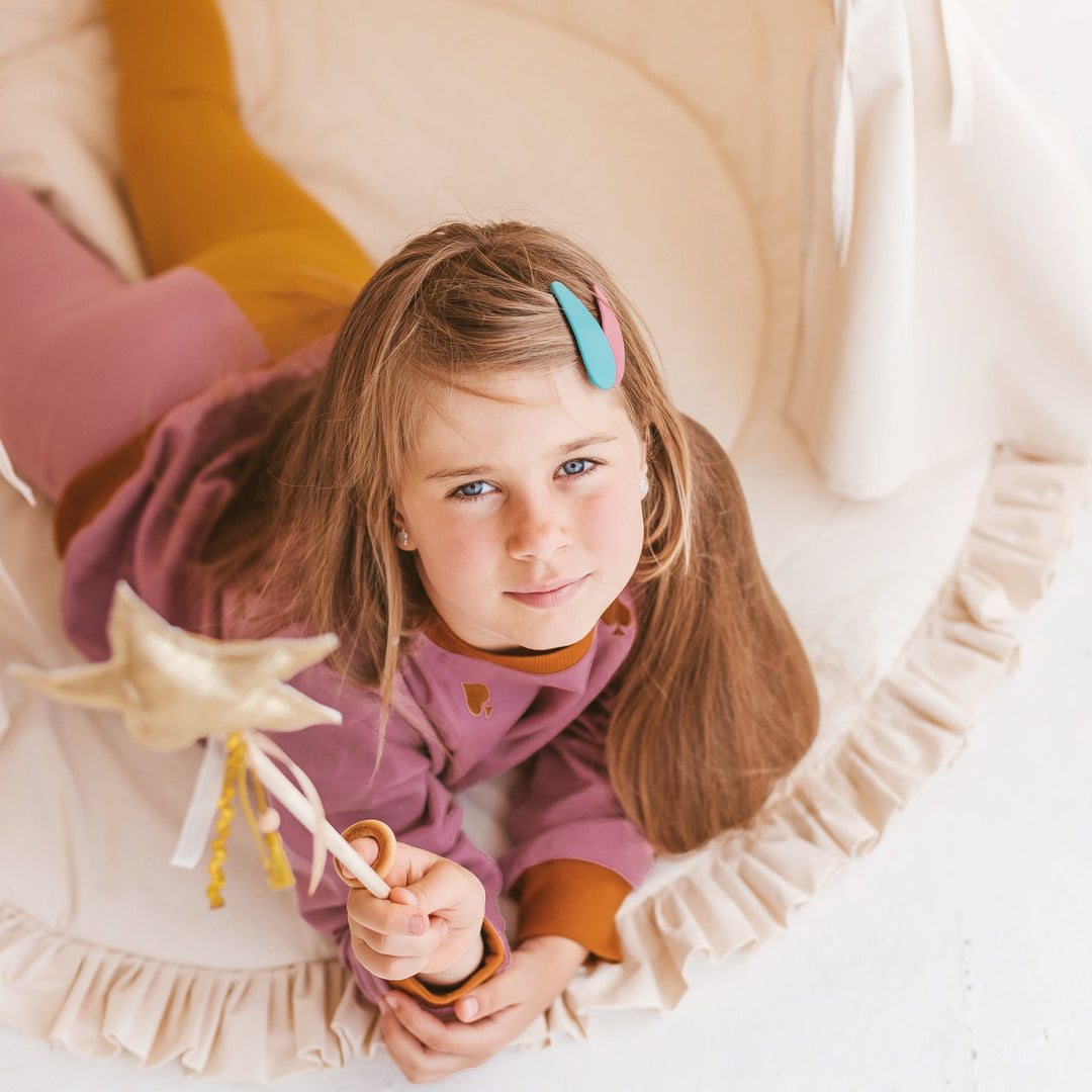 Kids Playmat With Ruffles in Ecru