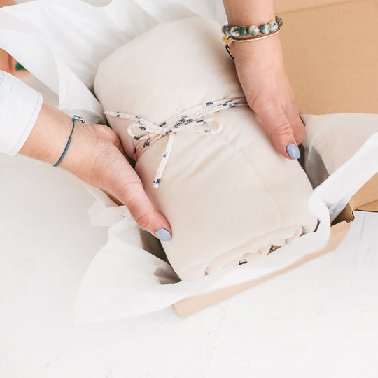 Kids Playmat With Ruffles in Ecru