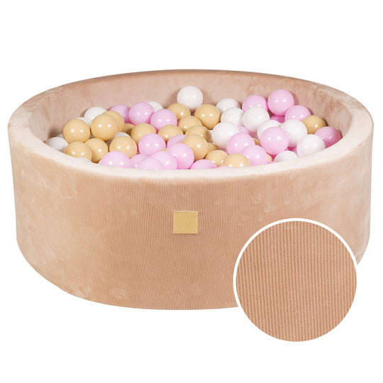 Velvet Sand Corduroy Round Ball Pit