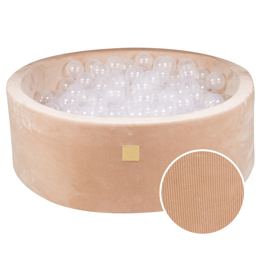 Velvet Sand Corduroy Round Ball Pit