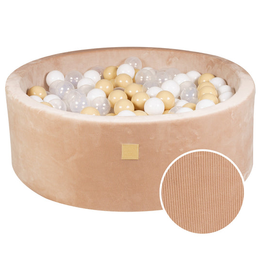 Velvet Sand Corduroy Round Ball Pit