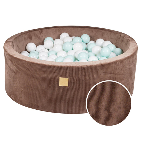 Velvet Corduroy Chocolate Round Ball Pit