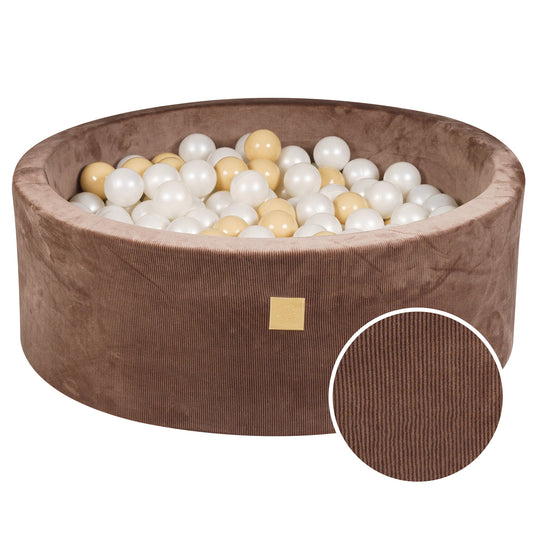 Velvet Corduroy Chocolate Round Ball Pit