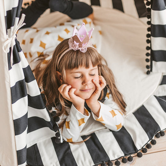 Kids Teepee Tent in Black & White